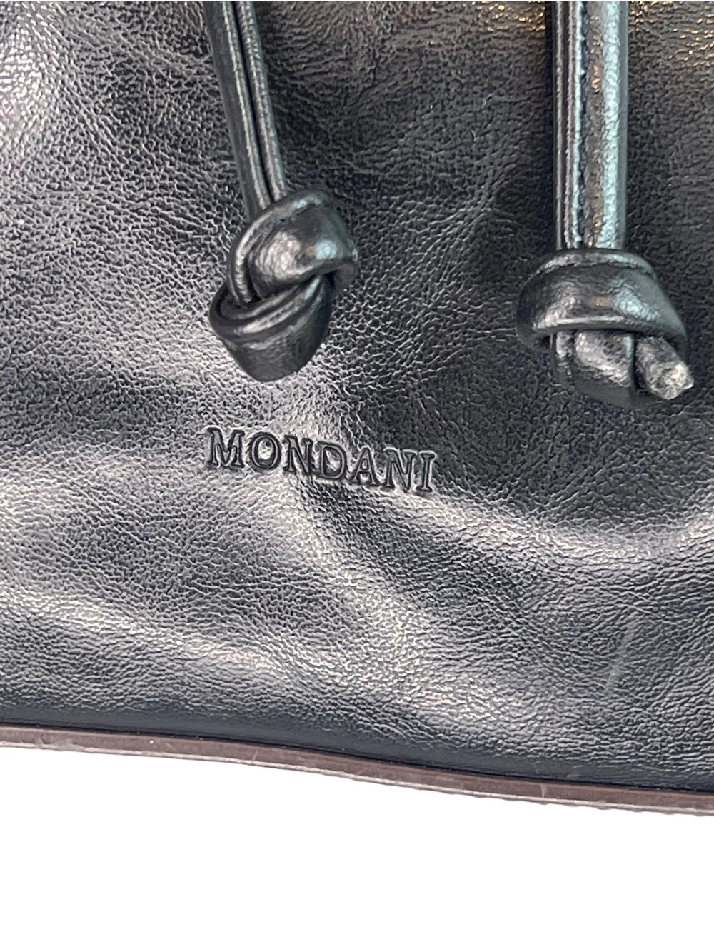 90s Mondani Black Bucket Shoulder Bag With Drawstring Closure - Picture 9 of 13
